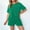 Green, variant on ZZwxWA Women's Ribbed 2 Piece Workout Outfits Short Sleeve Crew Neck Tops and Shorts Sweatsuit Set Summer Casual Tracksuit