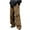 Khaki, variant on Jgppe Men's Baggy Cargo Pants Drawstring with Pockets Elastic Waist Straight Leg Casual Pants