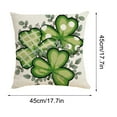 thumbnail image 6 of KCEHTA St Patricks Day Pillow Covers 18x18 Green Shamrock Pillow Case for Living Room Farmhouse Decor, 6 of 6