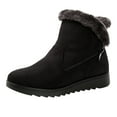 thumbnail image 2 of Miluxas Womens Snow Boots Winter Shoes: Ankle Booties Warm Fleece Lined Non-Slip Boots for Women Black 6.5(38), 2 of 3