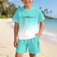 thumbnail image 4 of Tiijoy Girls Summer Casual Outfits Gradient Short Sleeve T-Shirt Shorts Set, Sizes 11-12, 4 of 6