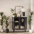 thumbnail image 2 of Bouclair Black Buffet with Glass Doors, 2 of 10