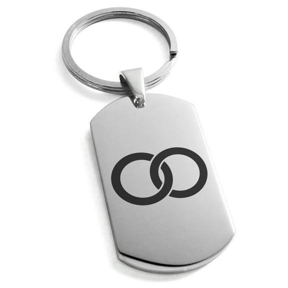 Stainless Steel Hatakeyama Samurai Crest Engraved Dog Tag Keychain Keyring