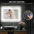 thumbnail image 6 of HOMCOM LED Bathroom Mirror, 32" x 24" Backlit/Front Lit LED Mirror, Anti-Fog, Memory, Infinite Color Temperature, Dimmable, Horizontal/Vertical, 6 of 10