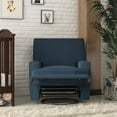 thumbnail image 5 of Baby Relax Rylan 4-in-1 Swivel Glider Rocker Recliner Chair, Dark Blue Velvet, 5 of 21