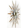thumbnail image 3 of Infinity Instruments Sunburst Horloge Murale Satellite en Métal Mi-Siècle, Noyer, 3 of 5