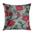 thumbnail image 1 of BOSDECO Pattern Hounds Tooth Plaid Baroque Abstract Black Branch Pillow Case Pillow Cover 18x18 inch, 1 of 1