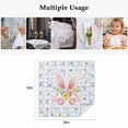 thumbnail image 5 of Easter Cloth Napkins, Spring Rabbits Ears Feet Floral Blue Lattice Washable and Reusable Dinner Napkins Set of 4, Table Napkin for Kitchen Party Birthday Wedding Hotel Housewarming 20"x20", 5 of 9