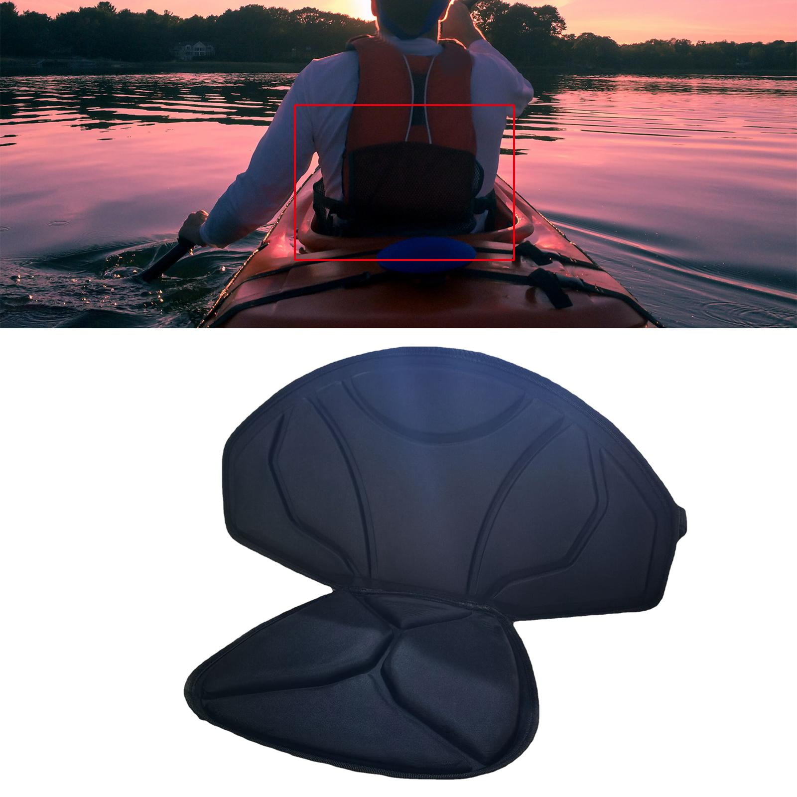 harayaa Kayak Seat Boat Seat Padded Seat Waterproof Easy to Install Canoe Seat with Back