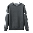 thumbnail image 2 of Palato Mens T Shirts,Men Casual Solid Basic Pullover Round Neck Sweater Top With Webbing Design, 2 of 4