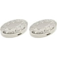 thumbnail image 2 of Set of 2 Oval-Shaped Pocket Purse Pill Box & Organizer With Dual Compartments (Silver Victorian), 2 of 4