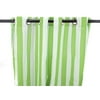 Jordan Manufacturing 54" x 84" Kiwi Green Stripe Grommet Semi Sheer Outdoor Curtain Panel