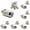 Silver (5PC), variant on WEIOUKC Roll-Up Door Cylinder Lock,Heavy-Duty Cam Lock Cylinder with Keys, Brass Pin Tumbler Locker Lock for Metal Cabinets, Toolboxes & Mailboxes, Easy Install