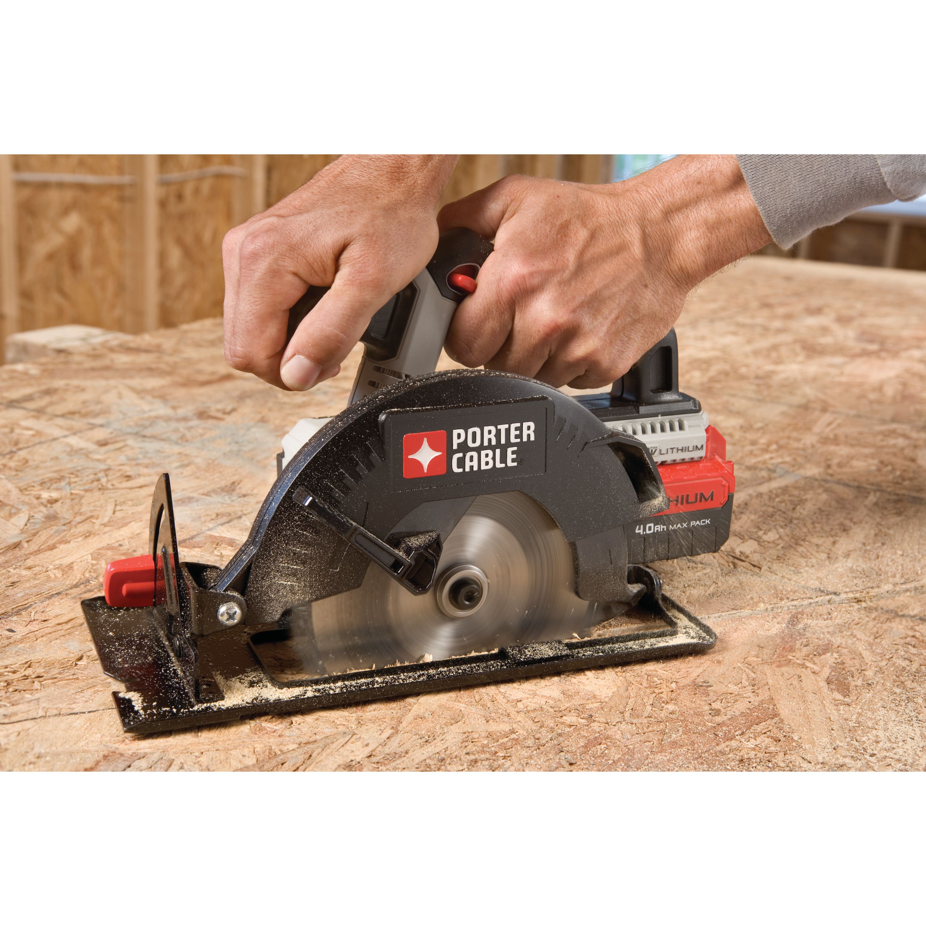 PORTER CABLE 20V MAX Lithium-Ion 6.5-Inch Cordless Circular Saw (Bare Tool  Battery Sold Separately), PCC660B