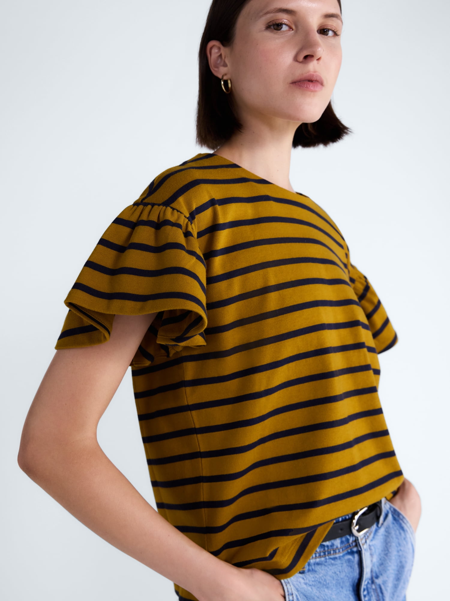 Free Assembly Women's Flutter Sleeve Top, XS-XXL