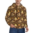 thumbnail image 2 of Lsque Autumn With Pumpkin Harvest Pattern Casual Men's Hoodie,Hooded Sweatshirt with Kangaroo Pocket,Pullover Hoodie-Small, 2 of 7