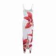 thumbnail image 2 of Womens Floral Maxi Dress Summer 2025 Spaghetti Strap Slip Bodycon Mesh Beach Vacation Dresses White L, 2 of 8