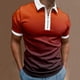 thumbnail image 4 of Gibobby Playera Polo Polo de piqué elástico de Manga Corta Camisa de Polo para Hombre(Naranja,G), 4 of 5