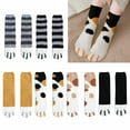 thumbnail image 2 of Chaussettes d'Hiver pour Femmes Moelleuses et Chaudes, Mignonnes avec Imprimé Pattes de Chat, 2 of 5