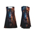 thumbnail image 7 of Lsque Forest Cool Lion Pattern Summer Dresses for Women – Sleeveless T-Shirt Swing Sundress, Perfect for the Beach and Casual Days, 7 of 7