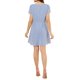 thumbnail image 3 of Vestido de Promoción A-Line de Manga Corta con Cuello Cuadrado Impreso para Mujeres INSPIRE CHIC M Azul-Corazón, 3 of 8