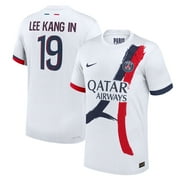 Men's Nike Lee Kang In White Paris Saint-Germain 2024/25 Away Replica Player Jersey
