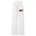 thumbnail image 3 of Kiijoy Valentine's Day Girls Baggy Sweatpants Casual Straight Leg Active Pants, Sizes 12-13, 3 of 8