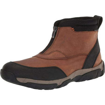 Clarks Mens Grove Zip Ii Ankle Boot 10.5 Dark Tan Leather | Walmart Canada