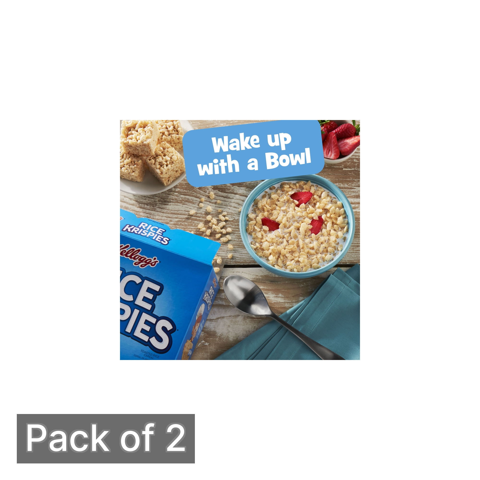 Rice Krispies Breakfast Cereal, 12 oz Box (Pack of 2)