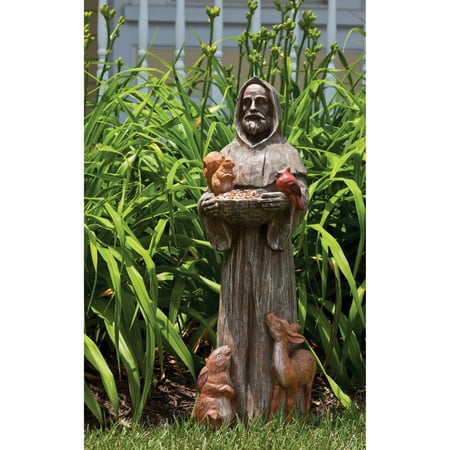 - Evergreen Enterprises St. Francis and Friends Statuary Feathered Garden