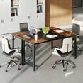 thumbnail image 3 of Giantex 63” Computer Desk, Modern Home Office Desk, Sturdy Metal Frame Writing Desk, Simple Laptop Desk for Office, Dining Room, Simple Installation, 3 of 8