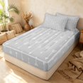 thumbnail image 3 of Erosebridal Southwestern Arrow Zipper Full Size Comforter Sets with Fitted Sheet and 2 Pillowcases, Retro Farmhouse Zipper Bedding Set, Light Gray White, Reversible, 3 of 7
