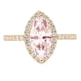 thumbnail image 7 of Halo Engagement Ring for Women - 2.38ct Simulated Pink Diamond in 14K Yellow Gold Promise Ring, 7 of 7