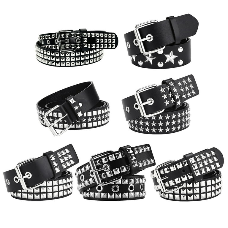 HEVIRGO Punk Rock Rivet Belt Studded Belt Grommet Threads  display picture 1