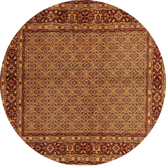 Ahgly Company Indoor Round Persian Orange Traditional Area Rugs, 4' Round
