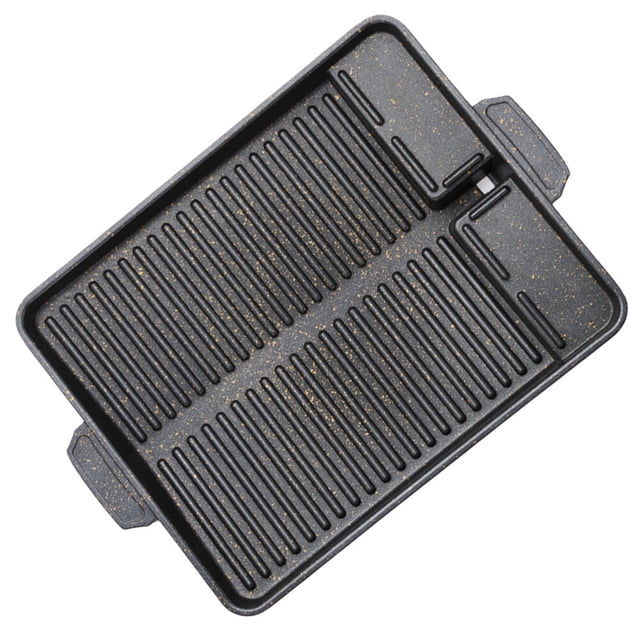 unbranded 1Ud De Barbacoa Antiadherente De Aluminio Con Orificio Para Aceite Y Mango Aislante