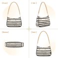 thumbnail image 7 of FORMRS Womens Shoulder Bag with Chain Strap Clutch Purse Cute Tote Handbag, Black Stripes, 7 of 7