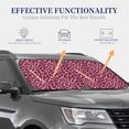 thumbnail image 4 of Daiia Rose Leopard Print 2PCS Car Windshield Sun Shade, Foldable Sun Shield for Car Front Window, Auto Sun Blocker Visor Protector Universal for Truck SUV Pickup-Medium, 4 of 7