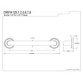 thumbnail image 4 of Kingston Brass DR914128 Kingston Brass Camelon 12" Decorative Grab Bar, 4 of 4