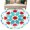 Red, variant on Round Rugs 5Ft, Boho Geometric Round Area Rug Washable Indoor Throw Carpet, Turquoise Red Ethnic Tribal Abstract Pattern Soft Non Slip Circle Rug for Cabinet Bathroom Home Decor Aesthetic