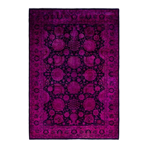 Fine Vibrance One-of-a-Kind Hand-Knotted Area Rug - Pink, 6' 2" x 8' 10"