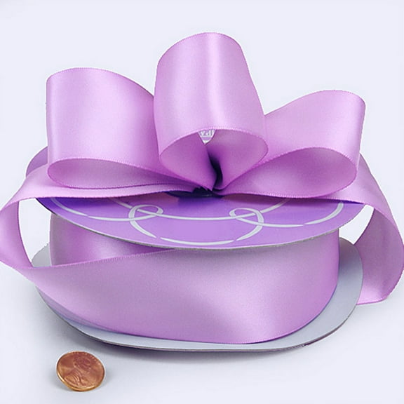 1.5in. Wide Orchid Purple Double Faced Satin Ribbon - 50 Yard Spool