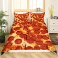 thumbnail image 2 of Erosebridal Pizza Duvet Cover King Adults,Realistic Funny Food Bedding Set Room Decor,Pepperoni Sausage Comforter Cover Novelty Gifts Pizza Bed Set 3Pcs, 2 of 4