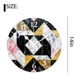 thumbnail image 2 of 14 Inch Wall Clock Battery Operated Silent Clock Decorative for Office, Kitchen, Outdoor, Living Room，Beautiful White Black Marble Luxury Geometric Pretty, 2 of 4