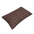 thumbnail image 2 of Haiem Pillowcase for Hair and Skin Queen - Brown Gold Grid Printed Soft Pillowcase with Envelope Closure-16"x24", 2 of 8