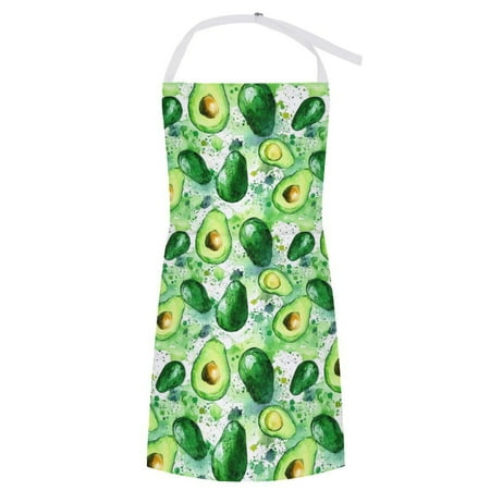 

ZZZHY Watercolor Avocado Bliss-1109 Apron with Pockets Adjustable Aprons for Men/Women Waterproof Chef Aprons for Kitchen Gardening Cooking BBQ Baking Halloween Thanksgiving Christmas