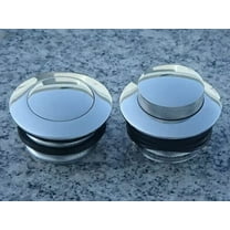 Harley Davidson Softail Dyna Glide Road King PAIR of CHROME FLUSH GAS CAPS