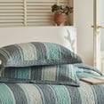 thumbnail image 2 of 3-Piece Lightweight Polyester Modern Striped Quilt Bedspread Set BY224, 2 of 13