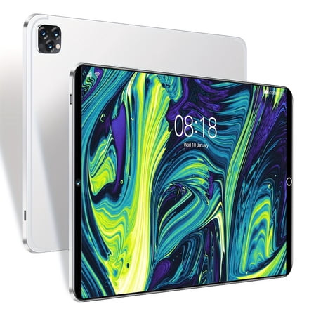 Q7 2025 Newest 10.1 Inch Android 14 Tablet - 8GB(4+4GB Expand) RAM, 256GB Storage, Dual Camera, Rechargeable Lithium-Polymer Battery, HD Smart Tablet