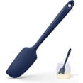 thumbnail image 1 of U-Taste Small Mini Silicone Spatula: 600ºF Heat-Resistant Food-Grade Jar Scraper for Kitchen Use, Non-Stick Seamless Flexible Baking Utensil for Mixing, Scraping Jam in Bowl (Midnight Blue), 1 of 9